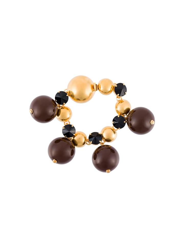 Marni Sphere Bracelet, Women's, Metallic, Brass/plastic/crystal