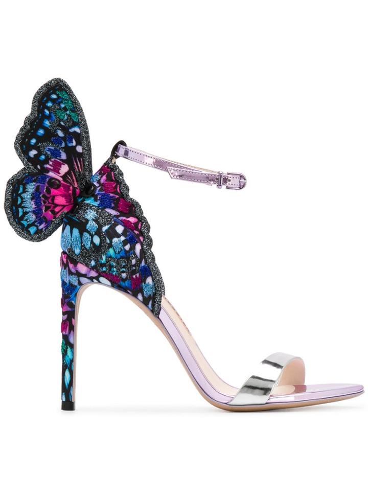 Sophia Webster Chiara Butterfly Wing Sandals - Pink & Purple
