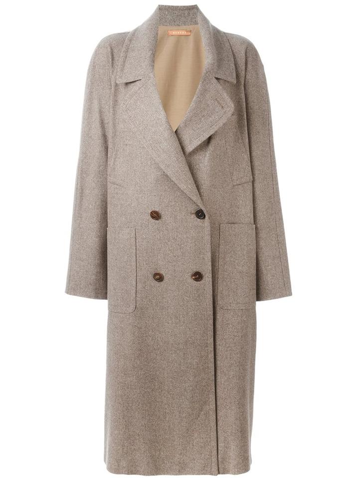 Nehera Oversized Coat, Women's, Size: 38, Brown, Cotton/cupro/virgin Wool