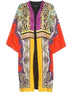 Etro Patch Print Jacquard Silk Blend Kimono - Multicolour