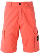 Stone Island Cargo Shorts, Men's, Size: 34, Pink/purple, Cotton