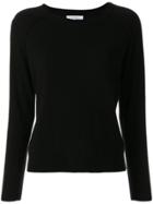 Venroy Cashmere Raglan Sleeves Jumper - Black