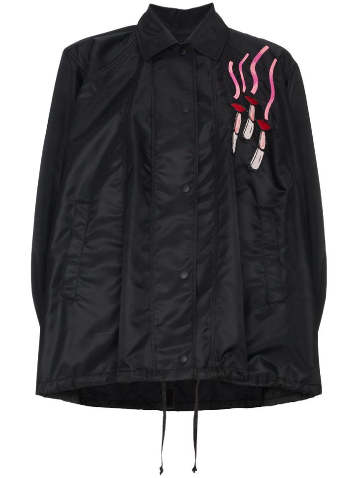 Valentino Lipstick Patch Jacket - Black