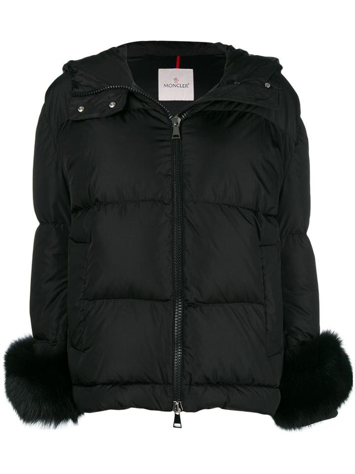 Moncler Trimmed Puffer Jacket - Black