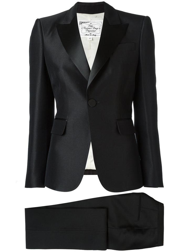 Dsquared2 London Suit Jacket, Size: 44, Black, Silk/polyester/wool