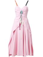 Rosie Assoulin Tie Front Bustier Dress