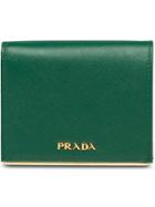 Prada Logo Bi-fold Wallet - Green