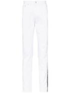 Givenchy Logo Stripe Slim Fit Jeans - White