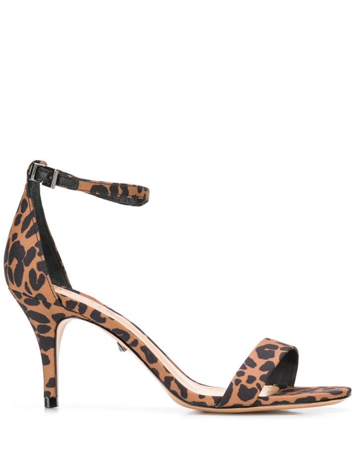 Schutz Leopard Print Open-toe Sandals - Brown