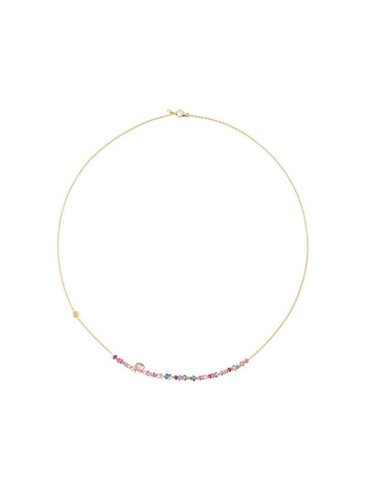 Natasha Collis Pink Ruby And Grey Sapphire 'story' Necklace, Women's, Metallic