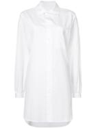 Y's Long Tucked Sleeve Shirt - White