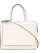 Valextra Zipped Tote - White