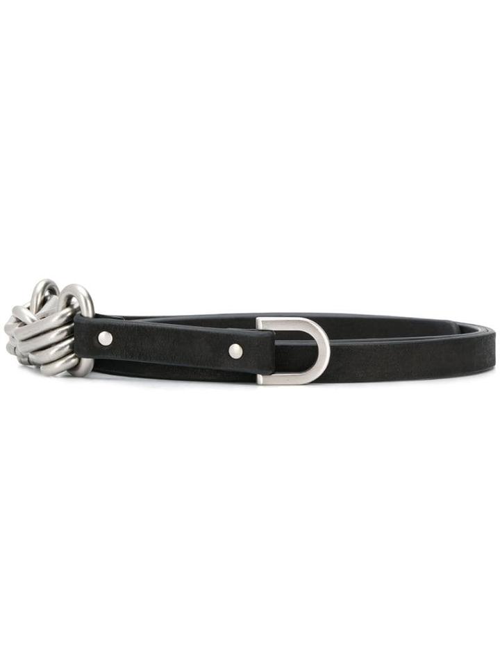 Rick Owens Interlocking Ring Belt - Black