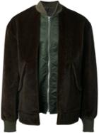 Toga Faux Fur Bomber Jacket, Men's, Size: 46, Green, Nylon/polyester/polyurethane/cupro
