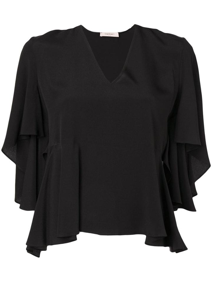 Twin-set Ruffled Blouse - Black