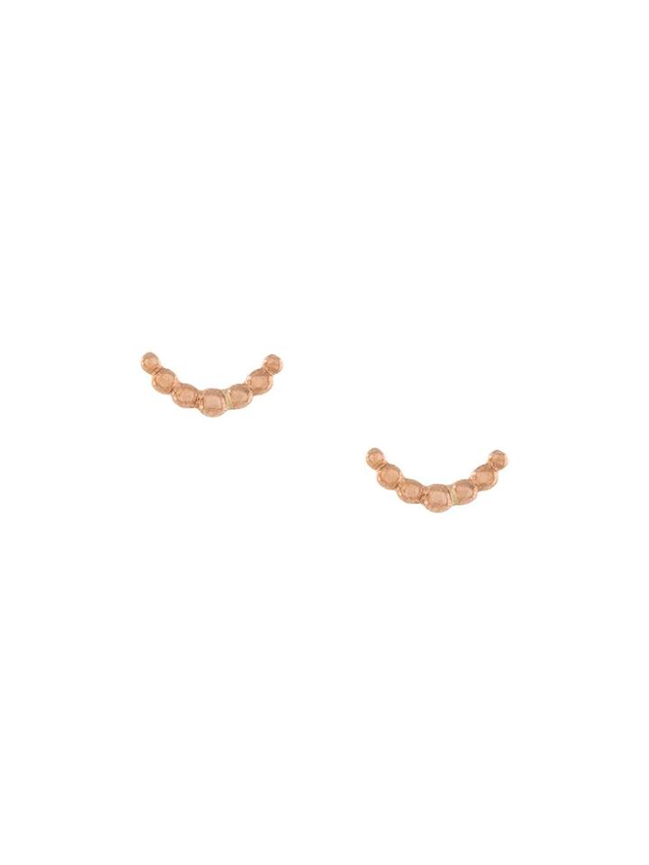 Natalie Marie 9kt Rose Gold Crescent Studs