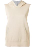Boboutic - Hooded Tank Top - Women - Cotton/polyamide - Xs, Nude/neutrals, Cotton/polyamide