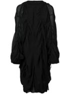Vera Wang Draped Pull Over Dress, Women's, Size: 2, Black, Silk/cotton