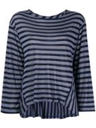 Semicouture Jessica Oversized Striped T-shirt - Blue