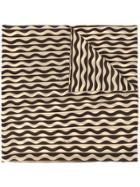 L'autre Chose Wave Print Scarf - Brown
