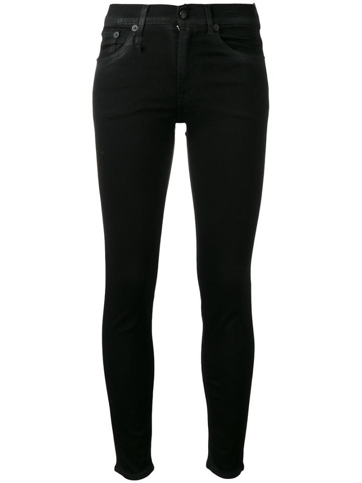 R13 High-rise Skinny Jeans, Women's, Size: 27, Black, Cotton/polyester/spandex/elastane/calf Leather