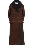 Prada Double-breasted Cape Coat - F0003 Dark Brown