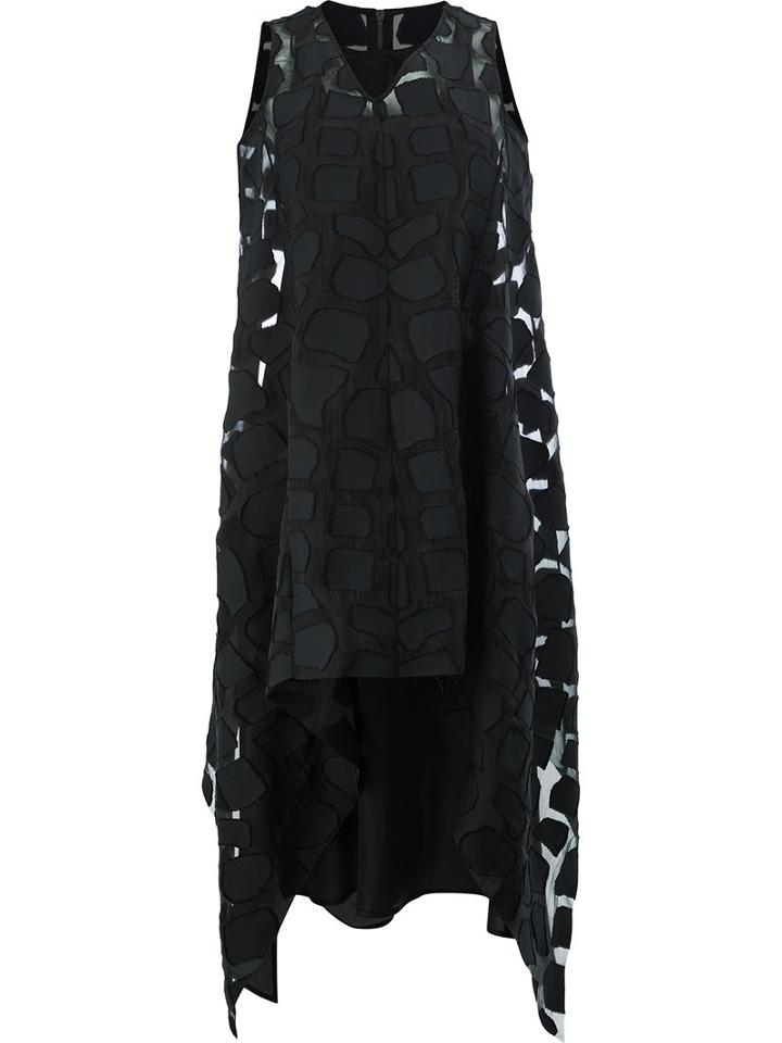 Masnada - Block Detail Dress - Women - Cotton/polyester/viscose - 38, Black, Cotton/polyester/viscose