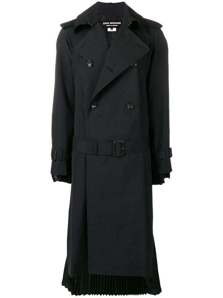 Junya Watanabe Pleated Trench Coat - Black