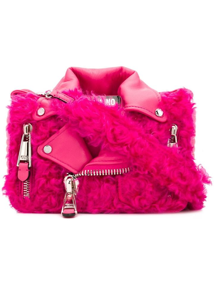 Moschino Crossbody Biker Bag - Pink
