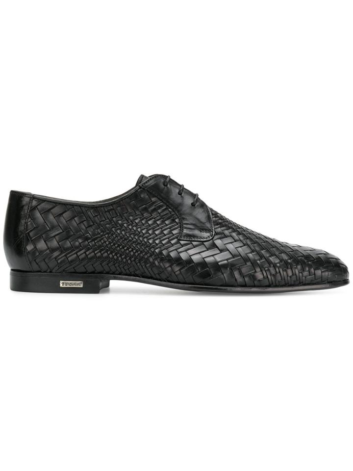 Baldinini Woven Derby Shoes - Black