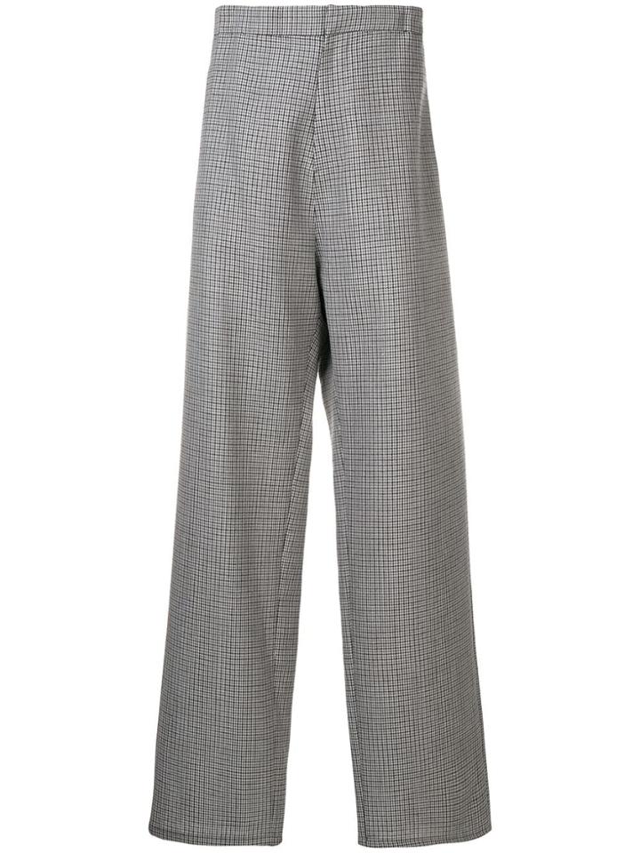 Raf Simons Checked Trousers - Grey