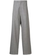 Raf Simons Checked Trousers - Grey