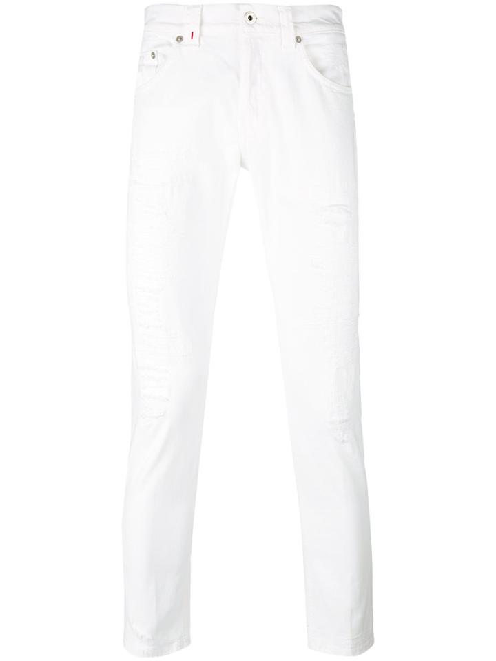 Dondup - Mius Trousers - Men - Cotton/spandex/elastane - 35, White, Cotton/spandex/elastane