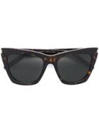 Saint Laurent Eyewear Oversized Tinted Sunglasses - Brown