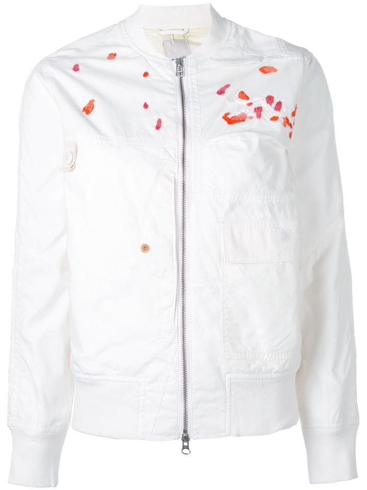 Maharishi - Embroidery Bomber - Women - Cotton/nylon - 12, White, Cotton/nylon