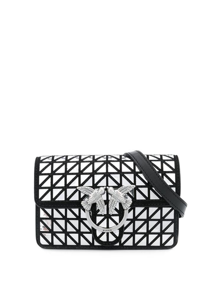 Pinko Metallic Tote Bag - Black