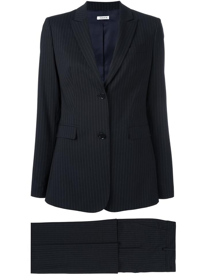 P.a.r.o.s.h. 'leon' Pinstripe Trouser Suit, Women's, Size: Medium, Blue, Polyester/spandex/elastane/virgin Wool