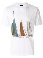 Z Zegna Printed Crew Neck T-shirt - White