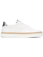 Hogan Rebel Lace-up Sneakers, Women's, Size: 40, White, Calf Leather/rubber/leather