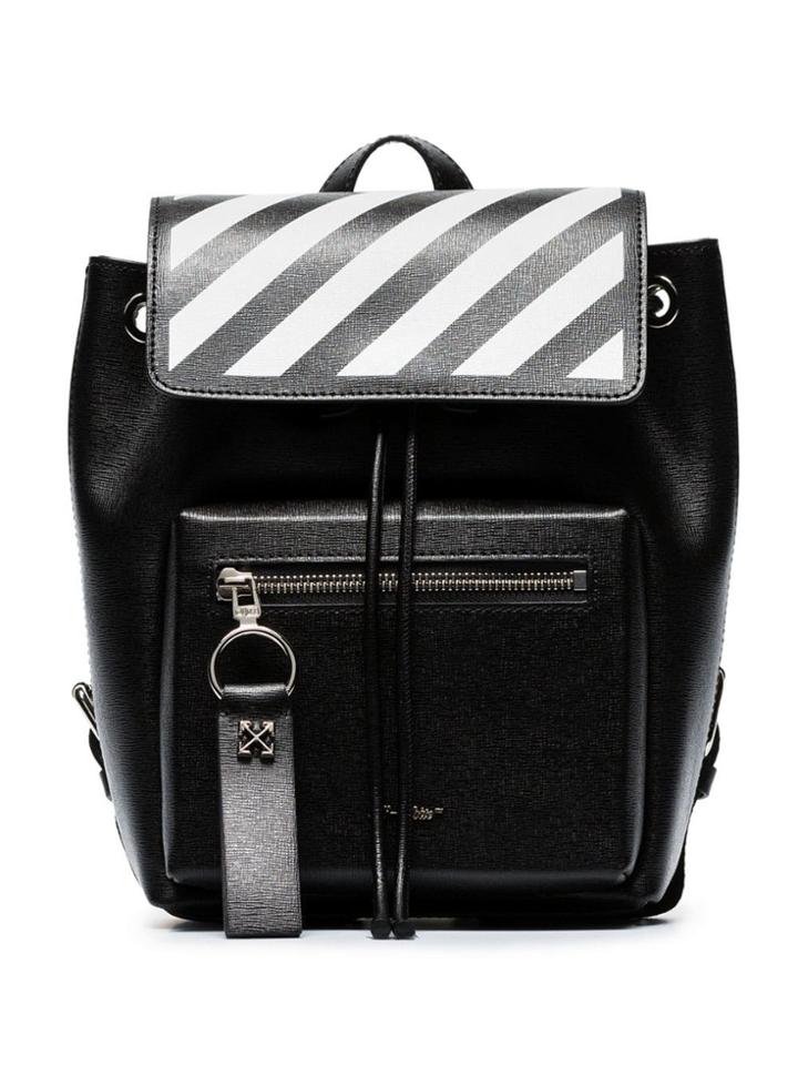 Off-white Black And White Zip Pocket Mini Backpack