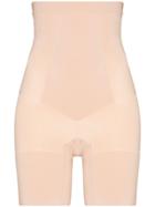 Spanx Soft Nude Oncore High-waisted Mid-thigh Shorts - Neutrals
