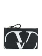 Valentino Contrast Logo Print Wallet - Black