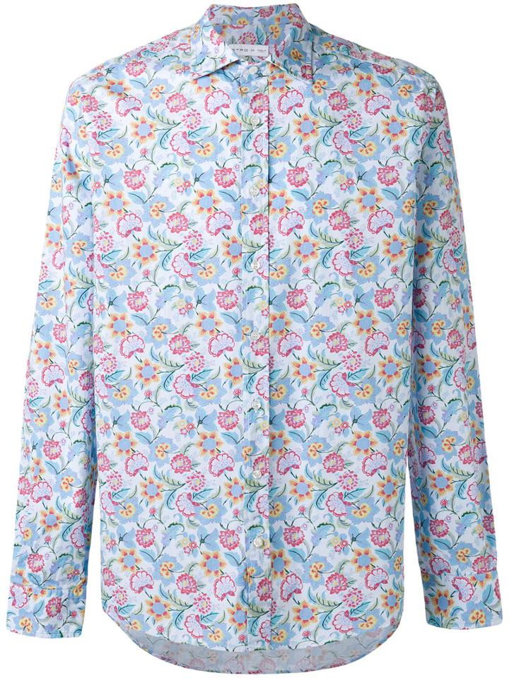 Etro - Paisley Print Shirt - Men - Cotton - Xxl, Blue, Cotton