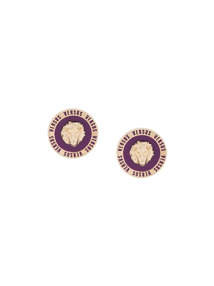 Versus Lion Stud Earrings - Metallic