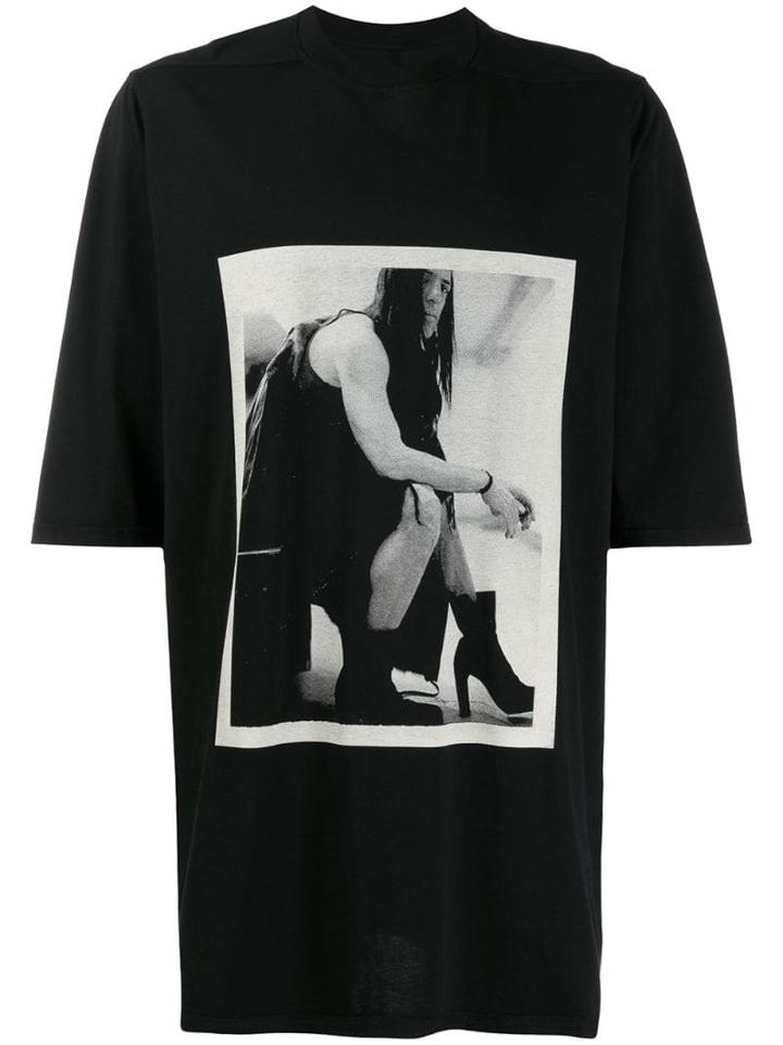 Rick Owens Drkshdw Oversized Photo Print T-shirt - Black