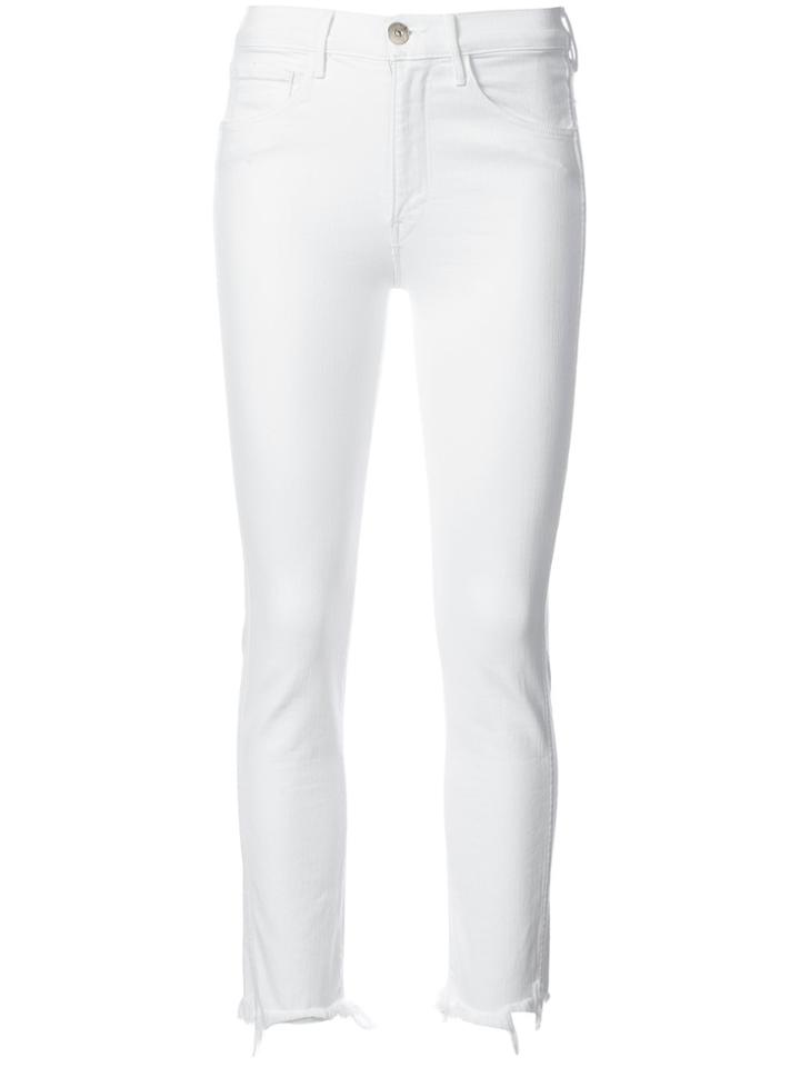 3x1 Straight Authentic Crop Trousers - White