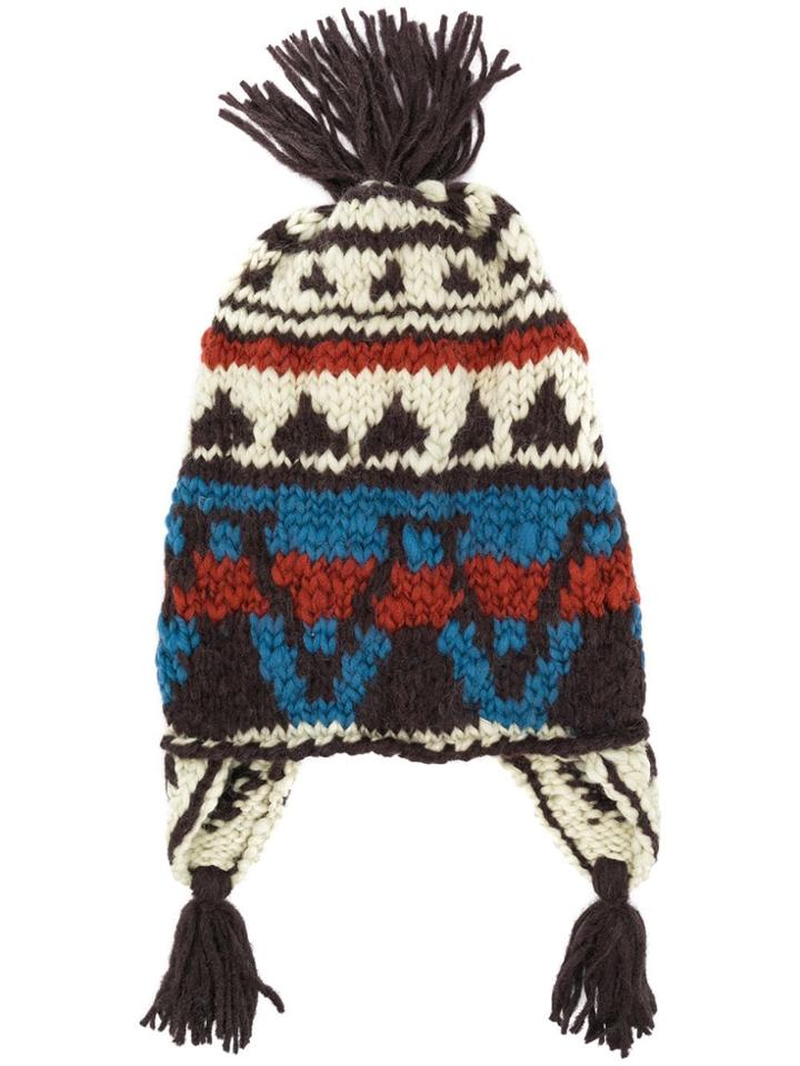 Etro Colour-block Embroidered Hat - Grey