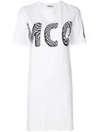 Mcq Alexander Mcqueen Logo Print T-shirt Dress - White