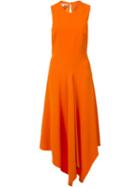 Stella Mccartney Cut-out Back Midi Dress, Size: 38, Yellow/orange, Acetate/viscose/spandex/elastane