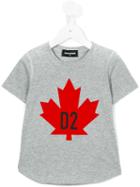 Dsquared2 Kids - Maple Leaf T-shirt - Kids - Cotton - 4 Yrs, Grey